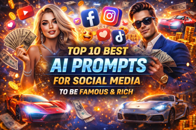 Top 10 Best AI Prompts for Social Media to Be Famous & Rich