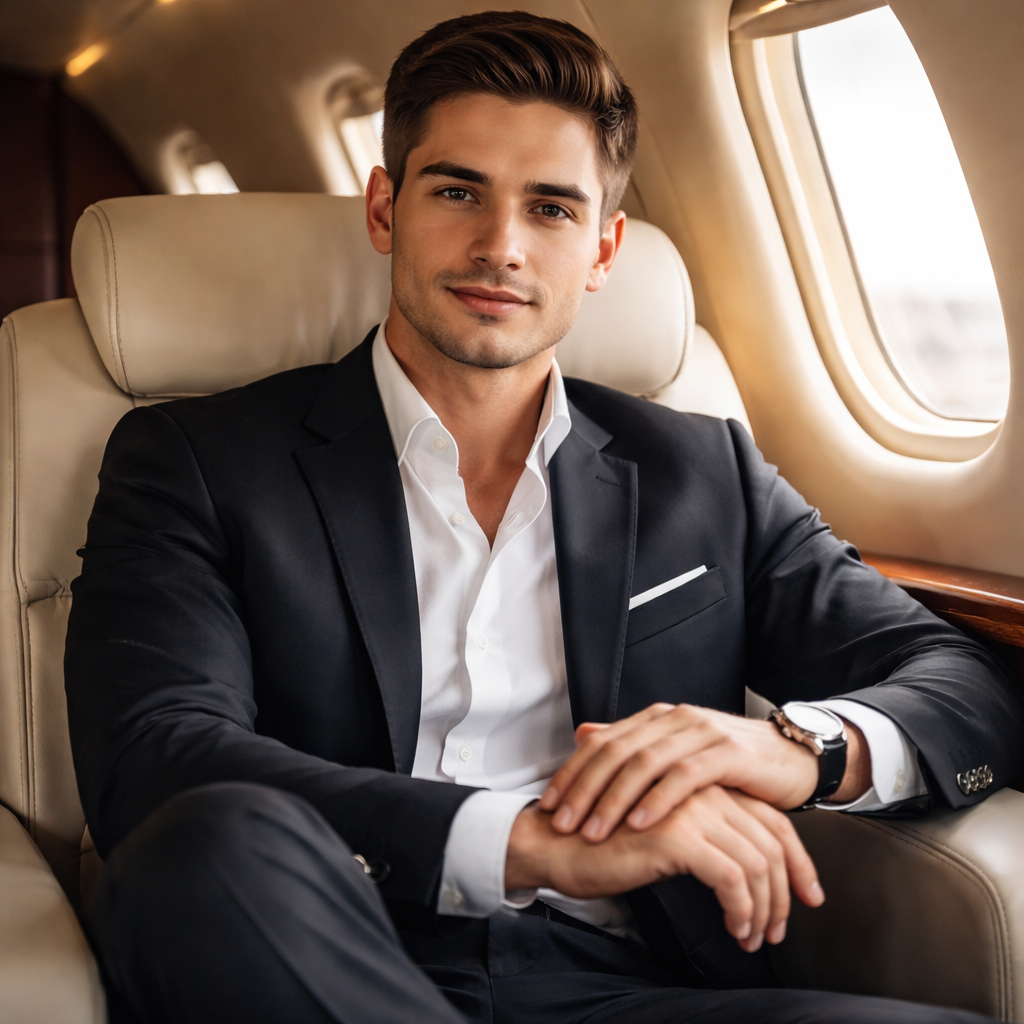 AI Prompts for Luxury Lifestyle Portraits Private Jet Executive Portrait