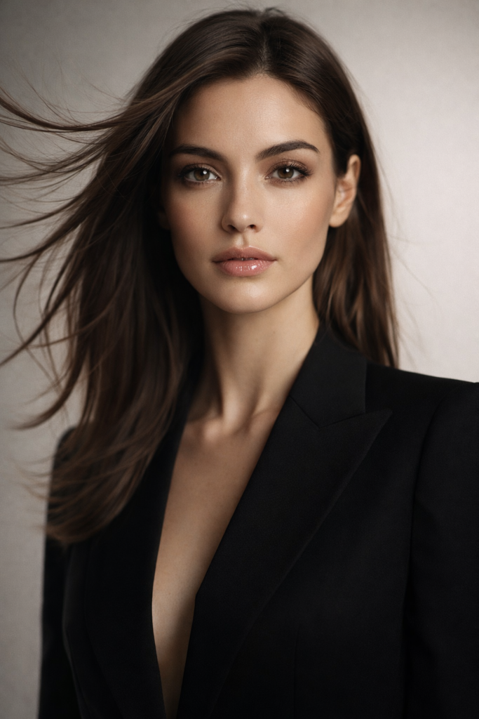 AI Prompts for Wind Effect Portraits Studio Fan High-Fashion Editorial Portrait