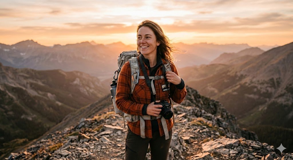 AI prompts for Travel Blogger Photography of Golden Hour Mountain Explorer Photography