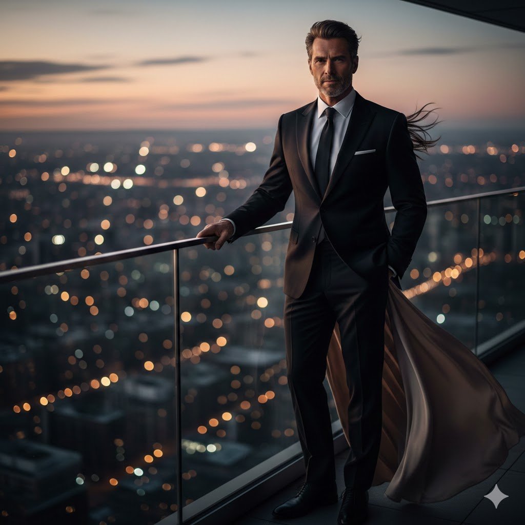 Billionaire Balcony Portrait