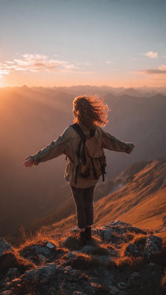 Golden Hour Mountain Explorer Photography