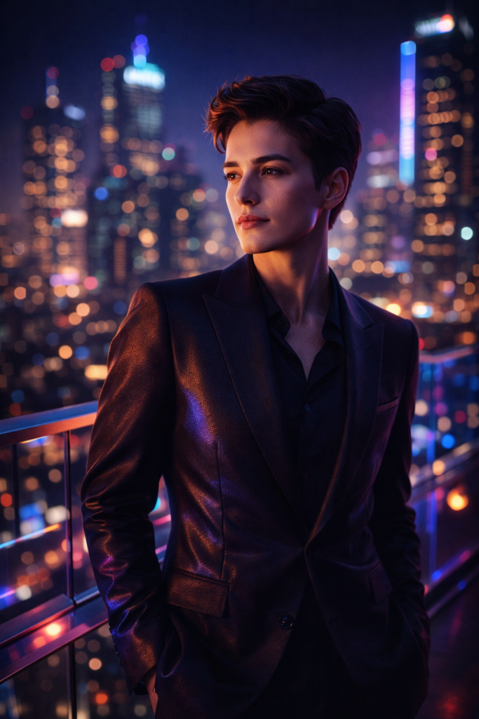 Neon Rooftop Nightlife Portrait Prompt Neon Rooftop Nightlife Portrait Prompt
