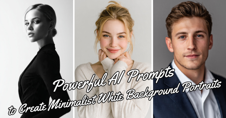 Minimalist White Background Portraits