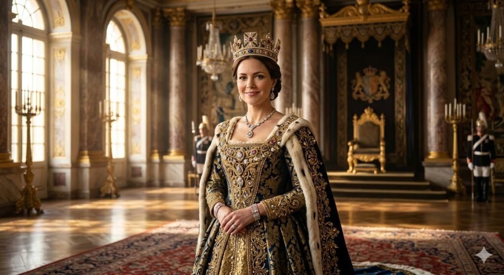 AI Prompts for Royal Queen Aesthetic Portrait of Golden Crown Royal Queen Portrait