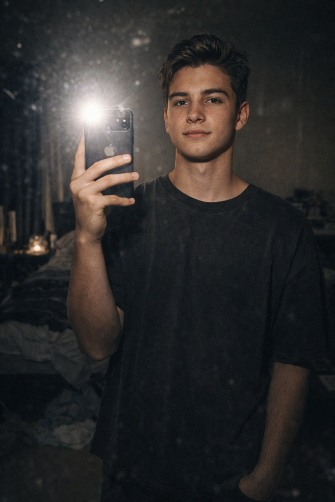 Mirror Selfie Prompt Moody Flash Night Mirror Selfie