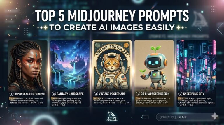 Top 5 Midjourney Prompts to Create AI Images Easily