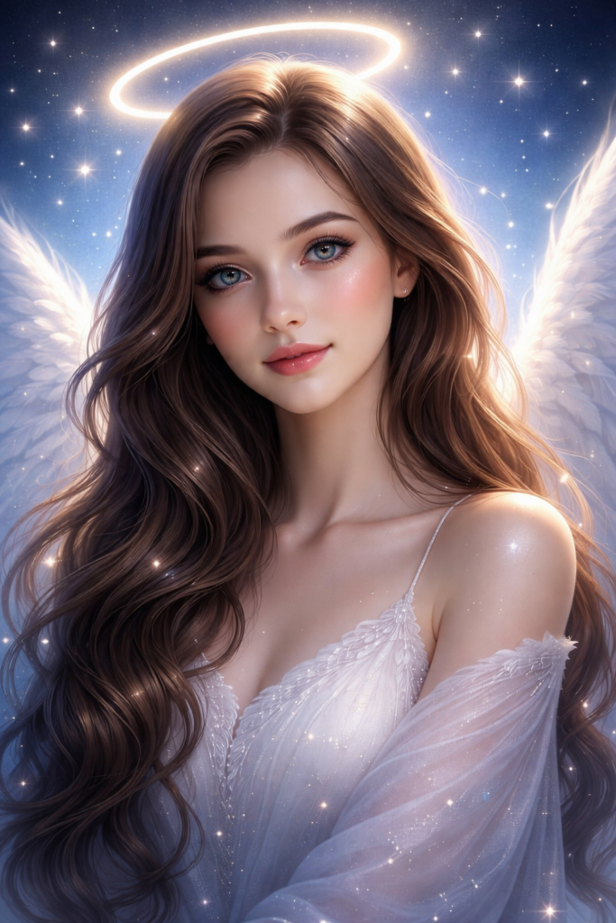 AI Prompt for Angelic Light Portrait Celestial Blue Light Portrait (Dreamy & Mystical)