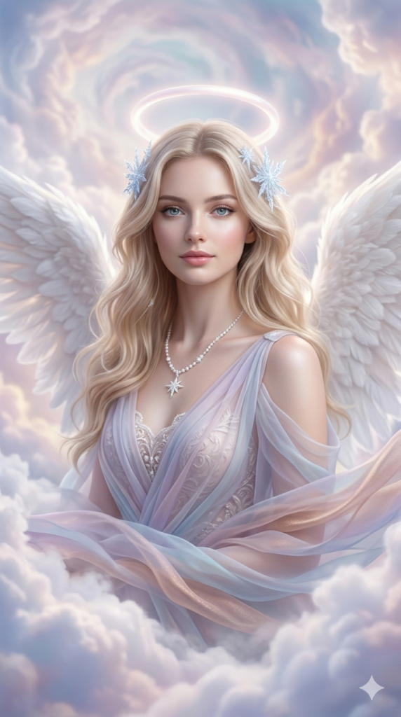 AI Prompt for Angelic Light Portrait Soft Cloud Heaven Portrait (Ethereal & Peaceful)