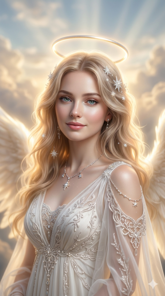 AI Prompt for Angelic Light Portrait Heavenly Golden Aura Portrait (Divine Glow)