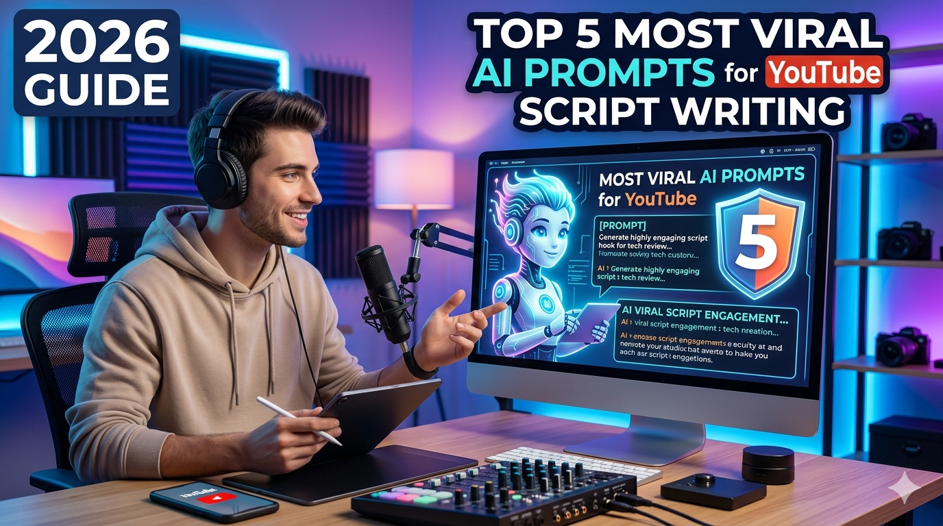 Top 5 Most Viral AI Prompts for YouTube Script Writing