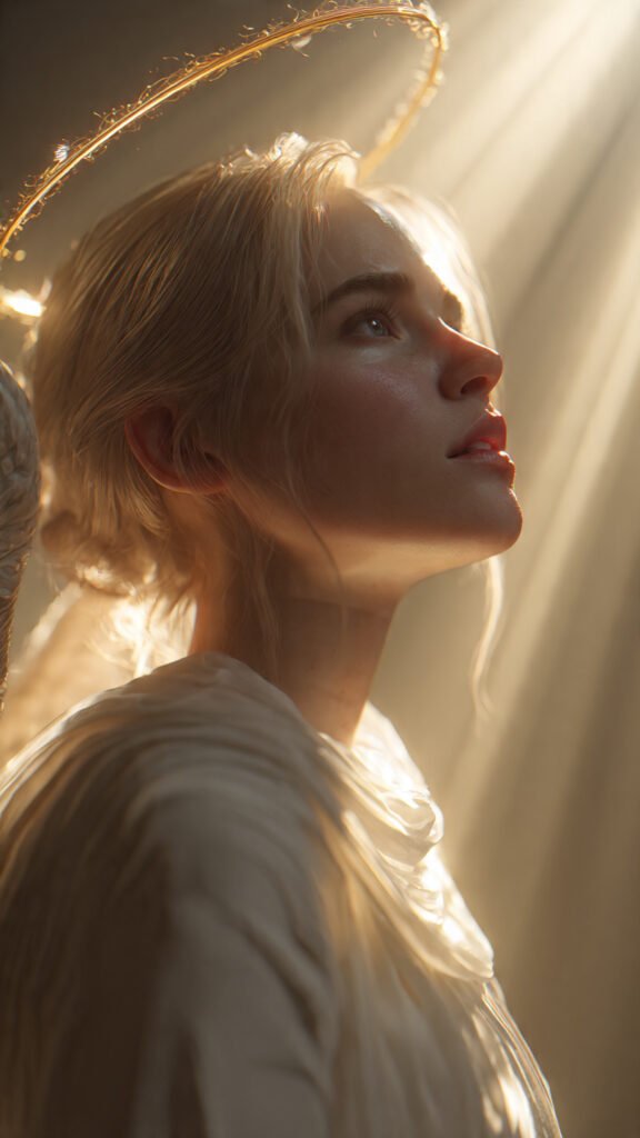 Heavenly Golden Aura Portrait (Divine Glow)