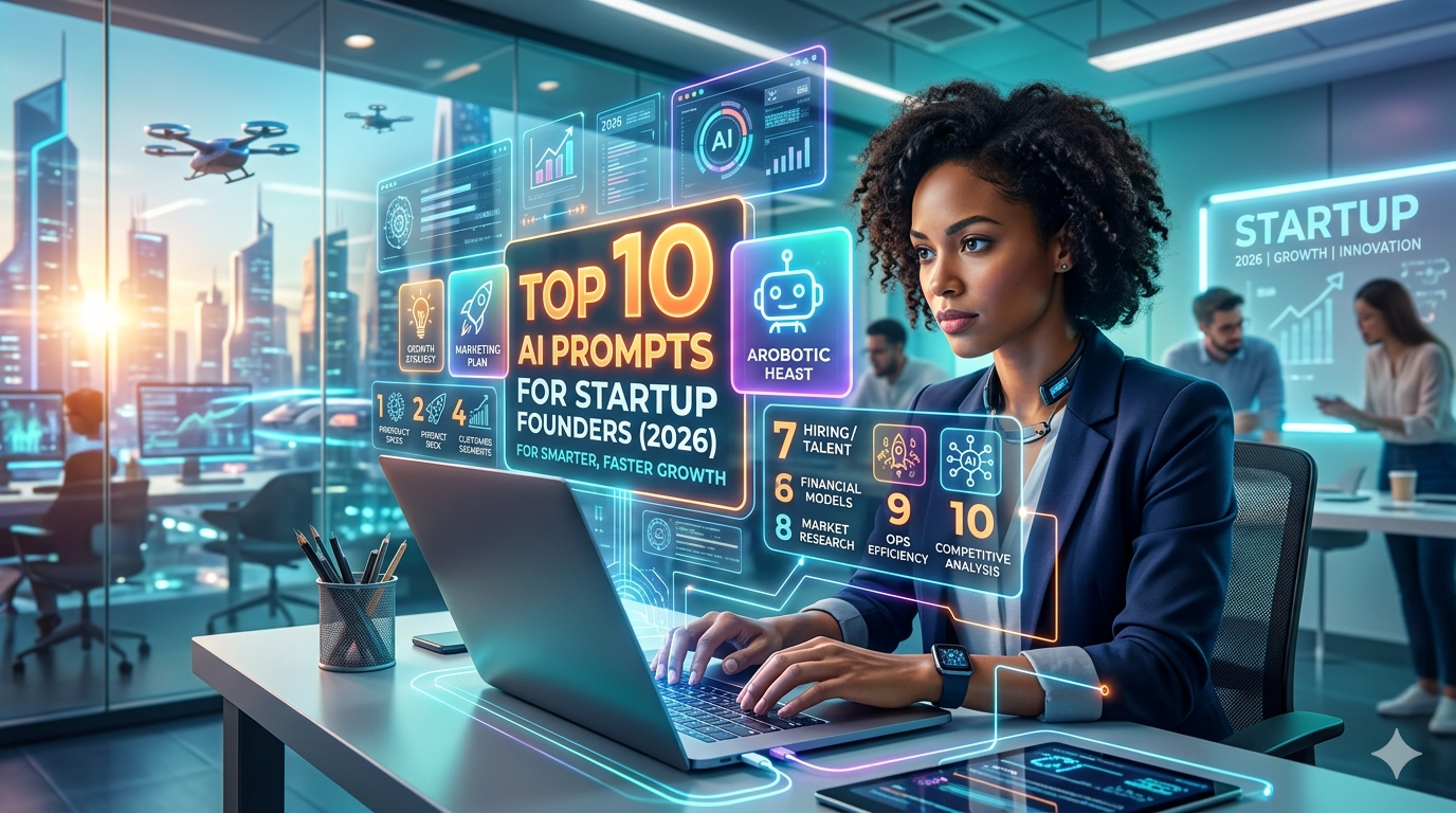 Top 10 AI Prompts for Startup Founders (2026) for Smarter, Faster Growth