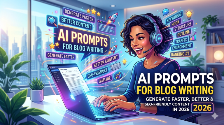 AI Prompts for Blog Writing to Generate Faster, Better & SEO-Friendly Content in 2026