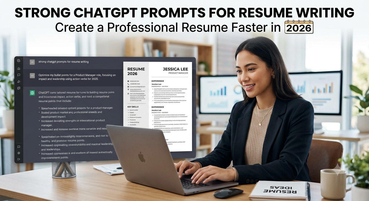 Strong ChatGPT Prompts for Resume Writing to Create a Professional Resume Faster in 2026