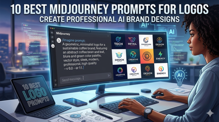 10 Best Midjourney Prompts for Logos to Create Professional AI Brand Designs